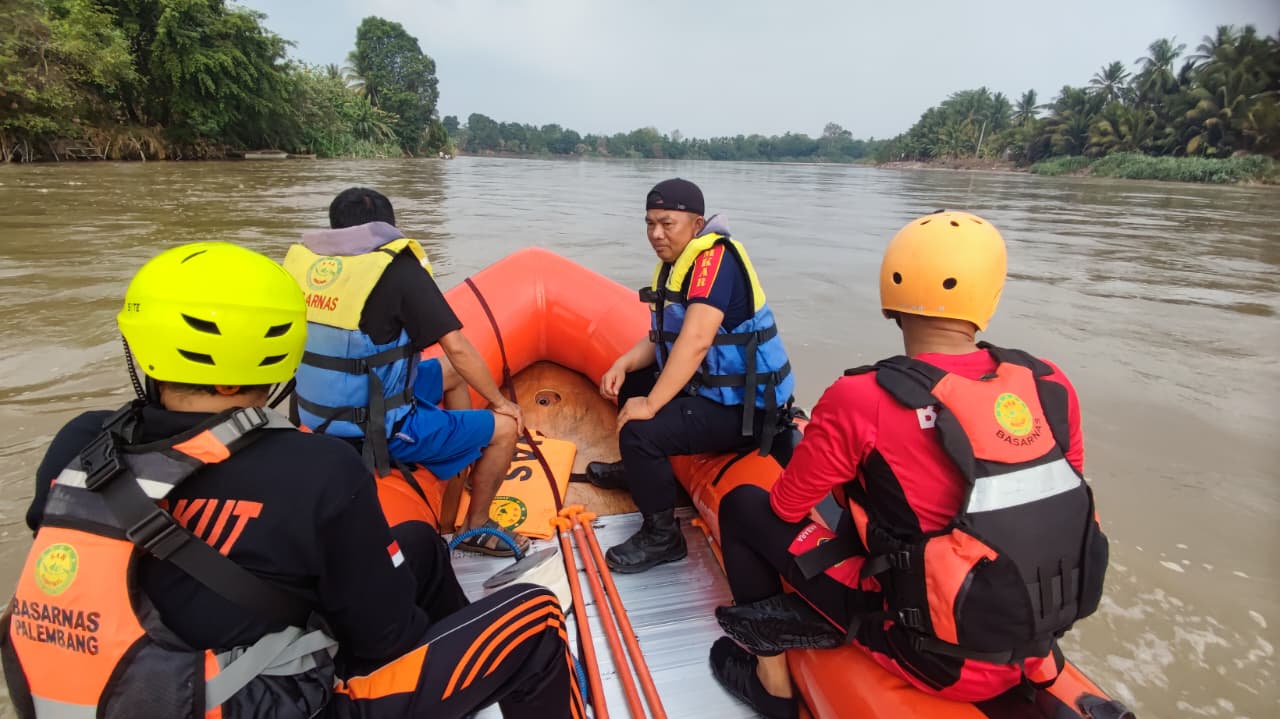 Bocah Tenggelam di Sungai Komering, Basarnas Lakukan Pencarian